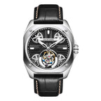 43mm diameter manual tourbillon movement made of sapphire, glass, stainless steel material