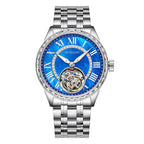 43mm diameter automatic tourbillon movement made of sapphire, glass, stainless steel material