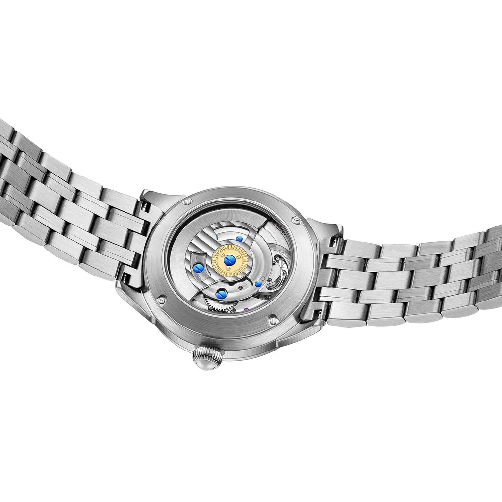 43mm diameter automatic tourbillon movement made of sapphire, glass, stainless steel material